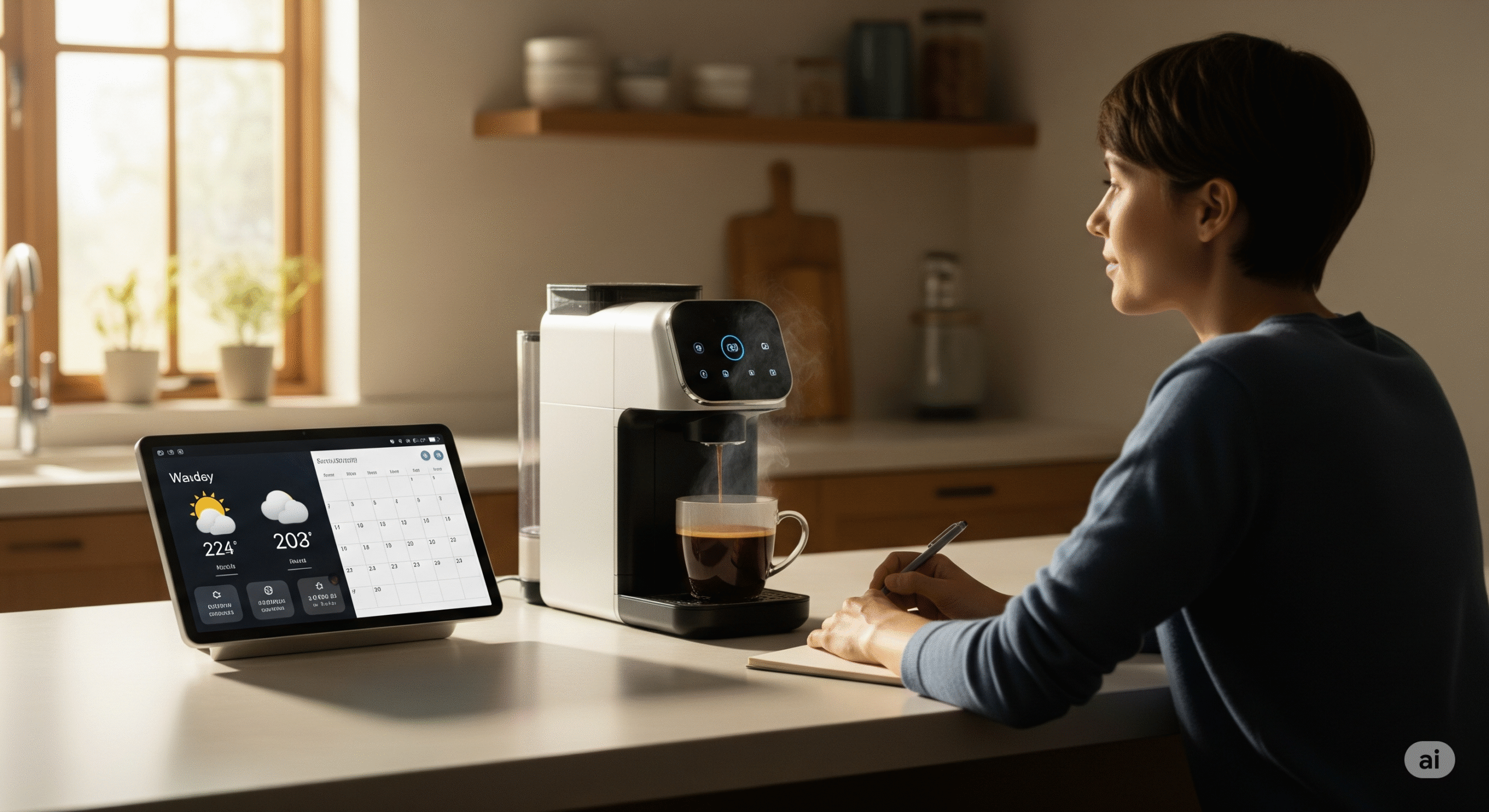 Rutinitas pagi produktif dengan bantuan teknologi smart home.